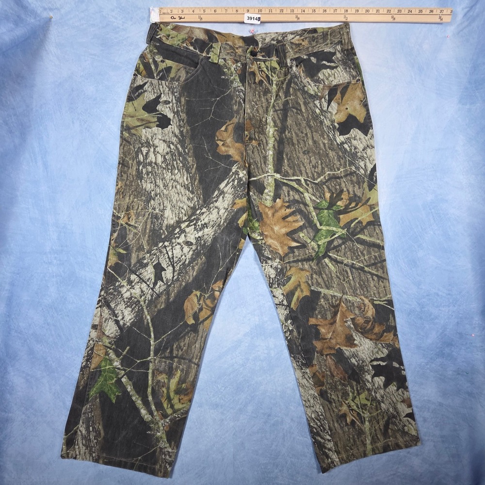 FieldStaff Mossy Oak Camo Carpenter Jeans Mens 40x30 Camouflage Cotton Pants